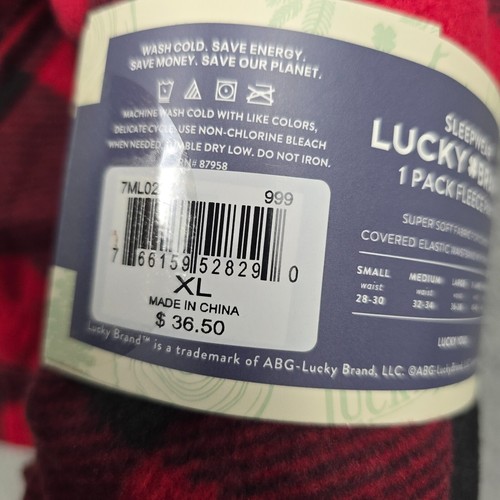 LUCKY BRAND SLEEP PANTS Mens EXTRA LARGE XL RED LIGHTWEIGHT PAJAMA JOGGER NWT - Picture 4 of 13