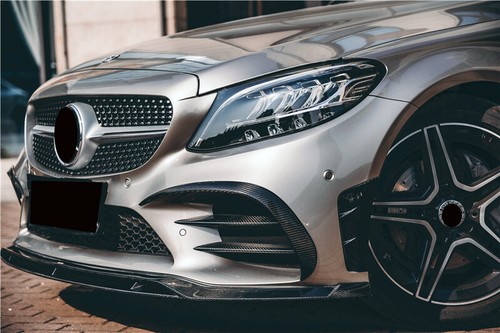 For Benz A205 C205 W205 C300 C43 19+ Dry Carbon Side Fender Vent Canard Fins - Picture 8 of 13