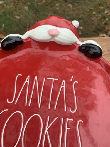 Rae Dunn SANTA’S COOKIES Servierfigur Teller Weihnachtsmann Kopf und Füße NEU - Bild 3 von 7