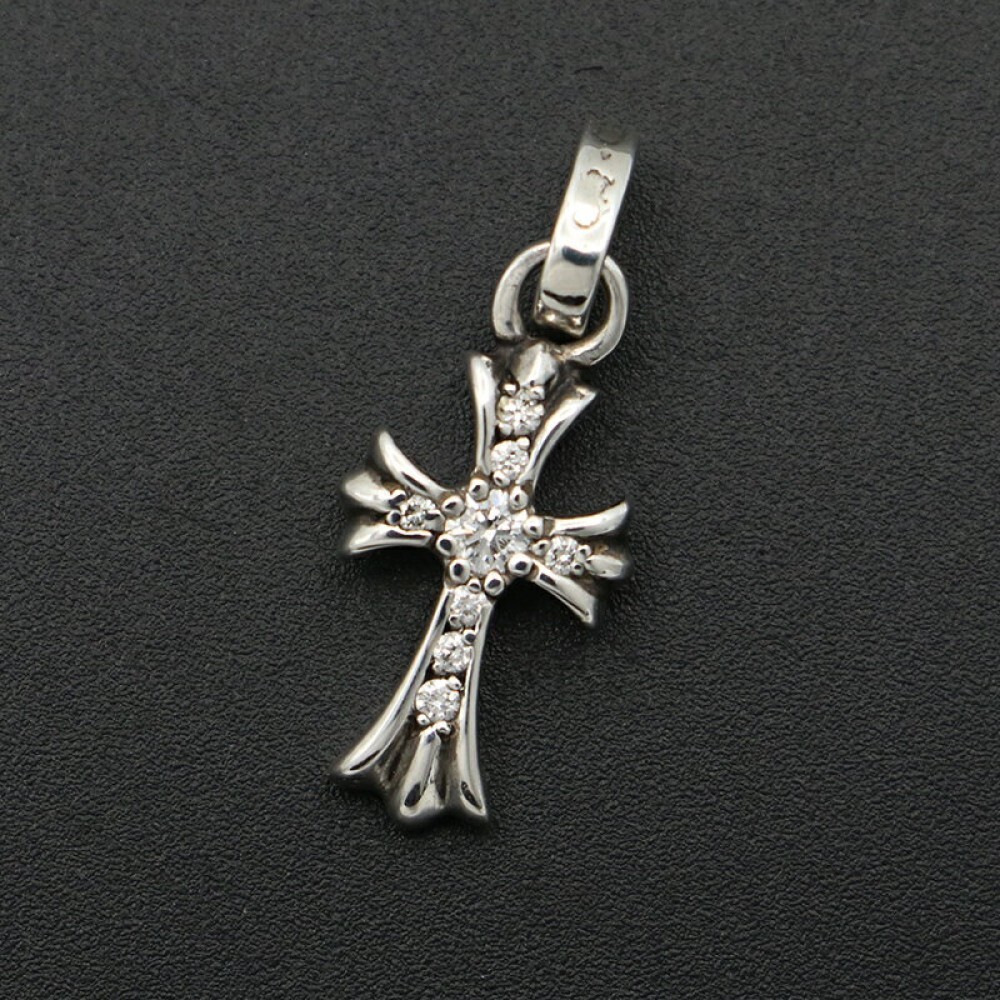 Chrome Hearts Baby Fat Cross Pendasnt Top Diamond Necklace Chrome Hearts Baby Fat Cross Pendasnt Top Diamond Necklace