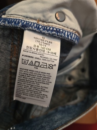 Gap Teen Denim Size 10 Jeans 90s Loose Fit 100% Cotton - Picture 4 of 9