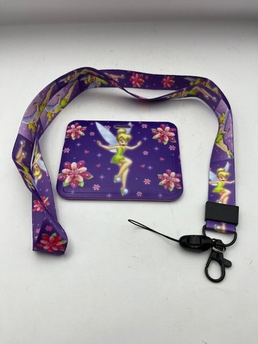 Disney's Tinkerbell landscape lanyard with card holder for pins, tickets, ID - Picture 1 of 2