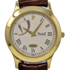 Piaget Altiplano 91010 18k Yellow Gold Leather Hand Winding 2YearWarranty #I3133
