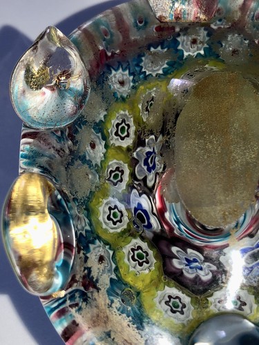 MURANO Millefiori TORTUGA Veneciano VIDRIO Mancha de Oro ITALIA - Imagen 20 de 20