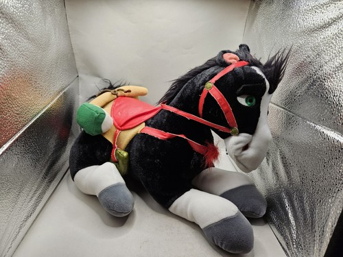 Disney Store Princess Ponies Mulan’s Pony Khan 18” Black Horse Plush  - Picture 3 of 14