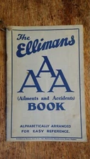 1930 VINTAGE PROMOTIONAL BOOKLET THE ELLIMANS AAA AILMENTS AND ACCIDENTS BOOK