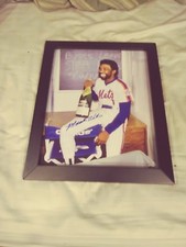 Mookie Wilson NY New York Mets Signed 11x14 Framed Photo MLB 