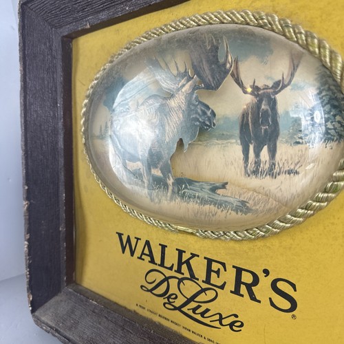 17x15  Walker's Deluxe Bourbon Hiram Walker & Sons Peoria Illinois Moose - Picture 3 of 6
