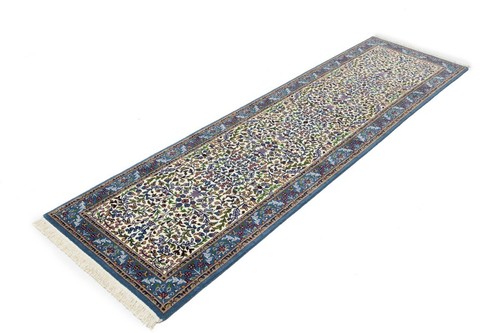 Handmade Kirman Runner Rug Cream Floral Oriental Carpet Hallway Decor 2'8X9'6 ft - Bild 5 von 17