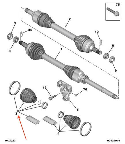PEUGEOT 2008 Kit Gaiter albero motore 329333 NUOVO ORIGINALE - Foto 2 di 3
