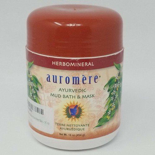 Baño y máscara de barro de arcilla india ayurvédica Auromere para cuerpo y cara, 16 oz EXP 8/28 - Imagen 1 de 8