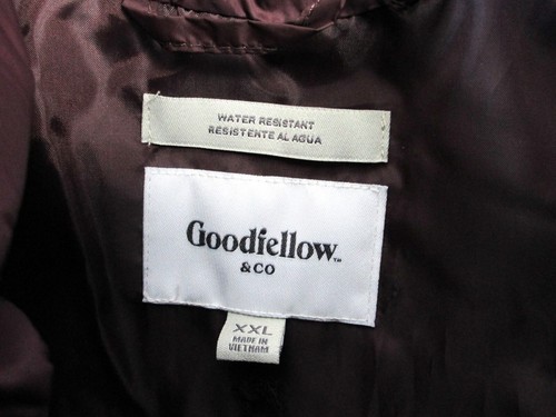 Goodfellow & Co Men's LIGHTWEIGHT Puffer Jacket, Burgundy Water Resistant Coat - Picture 5 of 10