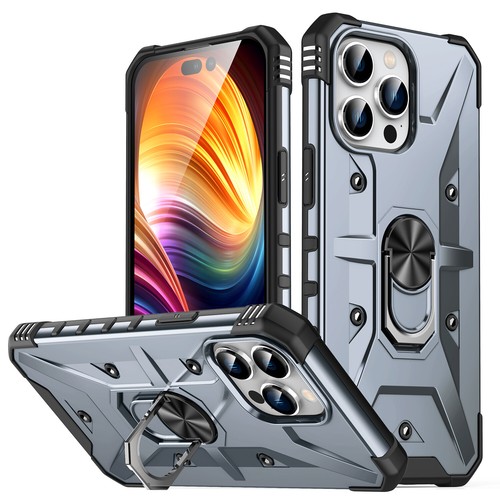 Do iPhone 15/14/13/12/11/XR/8/7 Magnetyczny uchwyt samochodowy Odporny na wstrząsy pierścień Stojak Case - Zdjęcie 14 z 17