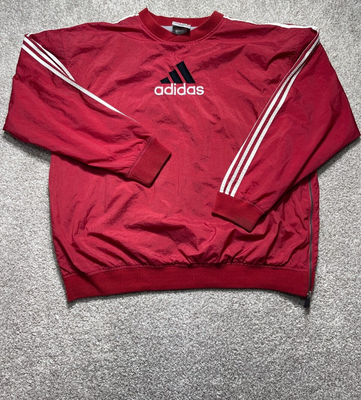 Maroon Adidas Pullover Jacket Men's Adidas Jacket Mens 2XL