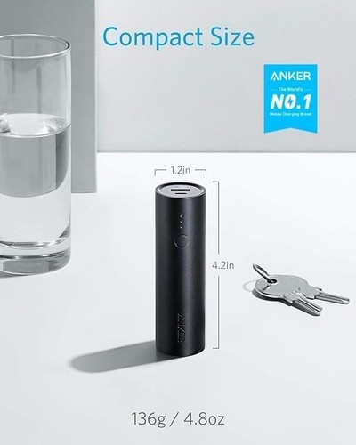 Anker Power Bank, PowerCore 5000 mAh Portable Charger, External Battery Power - 第 2/5 張圖片