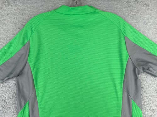 VINTAGE Nike Cycling Jersey Adult Large Green 1/2 Zip Short Sleeve Spheredry - Picture 13 of 14