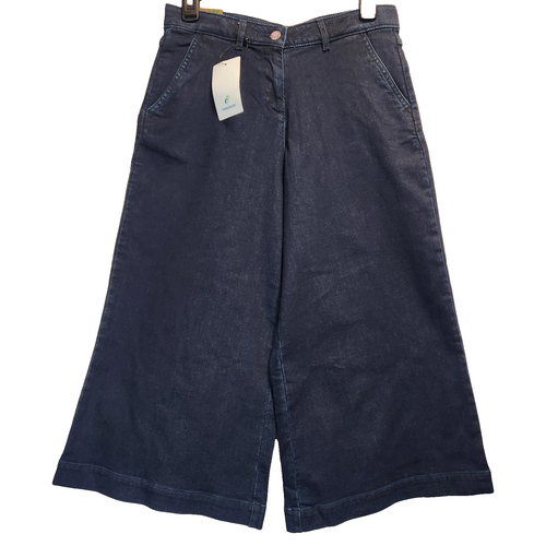 United Colors Of Benetton Wide Legs Denim Jeans Pant Girl Size 12-13 Casual Blue - Picture 1 of 15