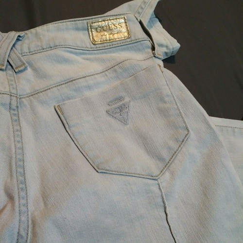 Jeans donna junior taglia 25 GUESS skinny basso elasticizzato blu ritagliato dettaglio laterale - Foto 5 di 8