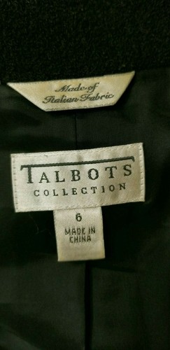 Talbots Collection schwarze Wollmischung Jacke Kunstfellbesatz Knebelverschluss Gr. 6 - Bild 8 von 8