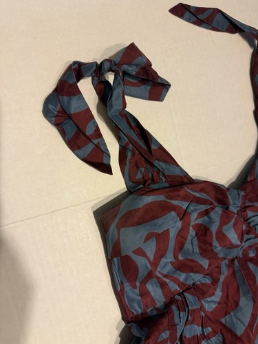 Marc Jacobs Silk Tie Animal Abstract Print Blue Purple Dress Size 4 Y2K - Picture 5 of 6