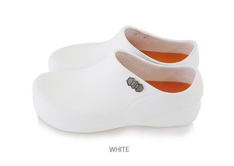 STICO Womens WHITE Non-Slip Safety Chef Kitchen shoes Elastic EVA Insole_Rc STICO Womens WHITE Non-Slip Safety Chef Kitchen shoes Elastic EVA Insole_Rc