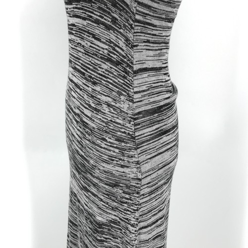 HM Divided Womens Dress 6 Black Gray Maxi Sleeveless Pullover Striped - Picture 12 of 22