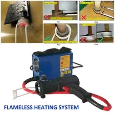 1500W Magnetic Induction Heater Kit Automotive Flameless Bolt Heat Tool W/ coils