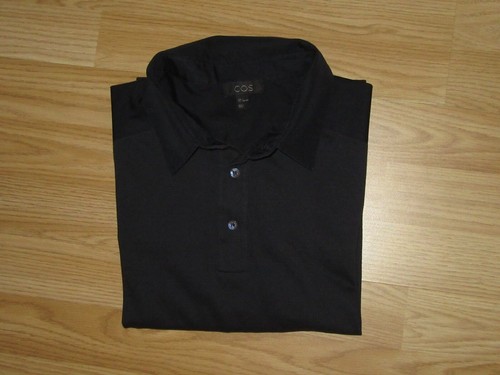 Mens COS L Large Blue Cotton Button Up Collared Shirt Top Long Sleeve GREAT! - Picture 4 of 9