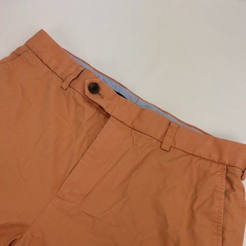 Pantalones Brooks Brothers Milano para hombre naranja algodón frente plano W34/L34 - Imagen 1 de 7