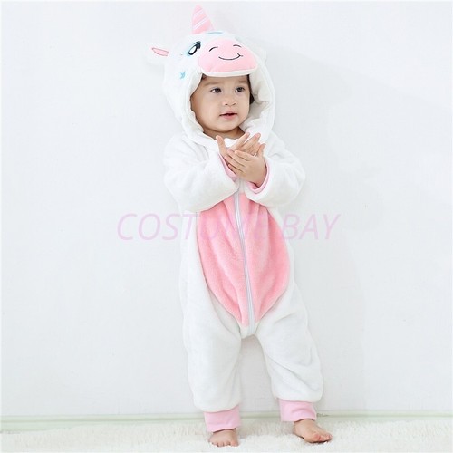 Kids Toddler Animal Kigurumi Baby Monkey Dinosaur Onesie Jumpsuit Infant Pyjamas - Picture 17 of 94