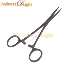Black Crile Hemostat Forceps 5.5" Straight Non-reflective Surface
