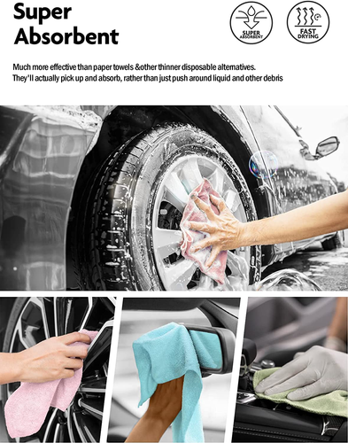 Microfiber Cleaning Cloth Roll -75 Pack, 12X12", Tear Away Towels, Reusable Wash - Picture 8 of 12