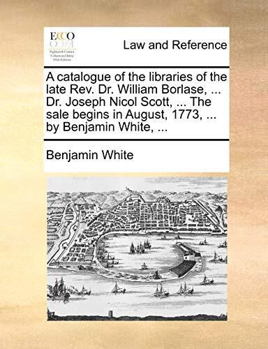 White - A catalogue of the libraries of the late Rev. Dr. William Borl - T555z - Picture 1 of 1