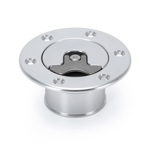 Billet Aluminum Aircraft Fuel Cell Gas Cap Flush Mount With 6Hole Anodized - Picture 2 of 16