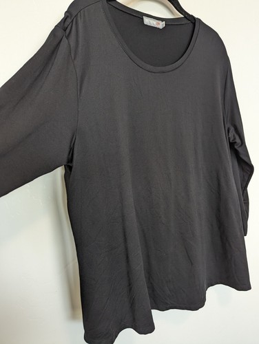 Camiseta Iridium Top Mujer Talla L Negra Manga Larga Suave Cómoda Elastizada Minimalista - Imagen 4 de 10