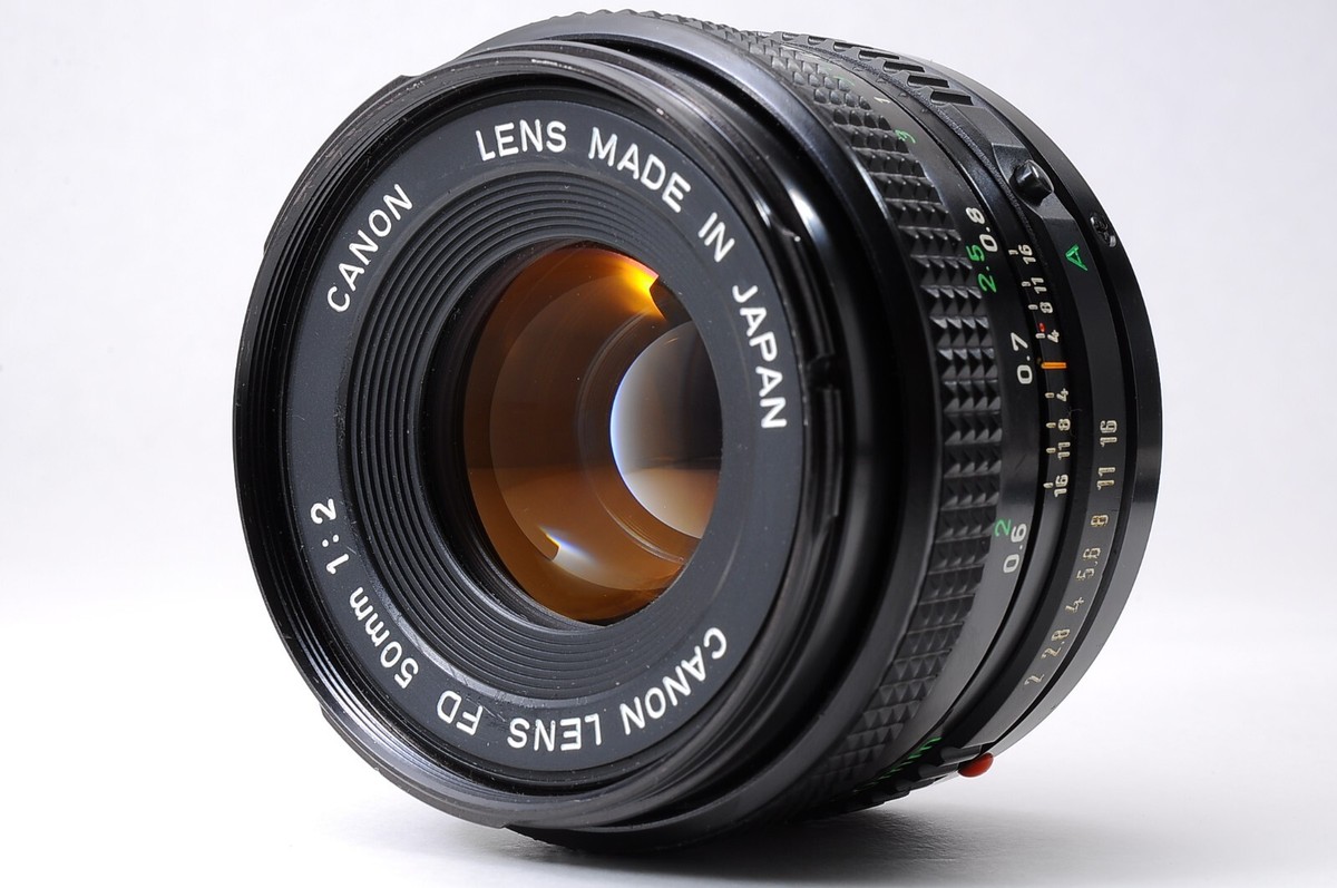 【良品】Canon New FD 50mm f2 FDマウント Near MINT] Canon NEW FD NFD 50mm 1:2 f/2 MF Lens For FD