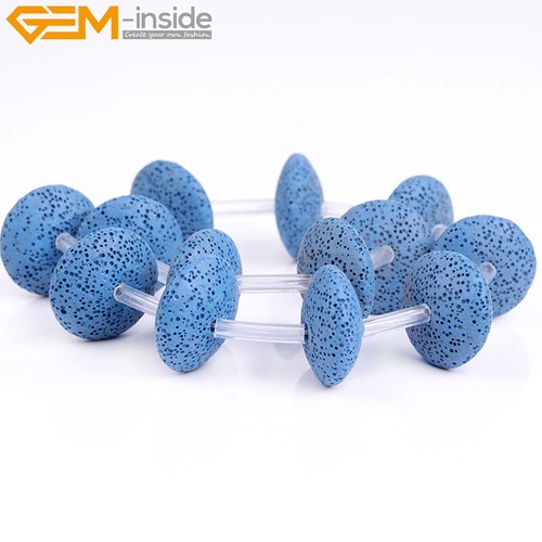 White Yellow Red Volcanic Sponge Lava Disc Beads For Jewelry Making 15” 27mm - Picture 81 of 86