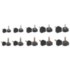 10 Pairs High Heel Replacement Tips Kit U Shaped Shoes Heel Repair Dowels Black