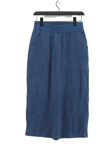 Seasalt Women's Maxi Skirt UK 10 Blue Cotton with Elastane Long Maxi