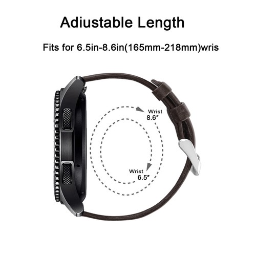 Para Samsung Watch 5 pro/Gear S3 S2 correa de pulsera de cuero clásica 42 mm 46 mm - Imagen 14 de 15