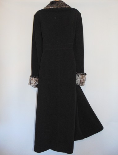 Laura Ashley Vintage Wool Cashmere Edwardian Russian Full Length Coat, UK 14 - Picture 10 of 12