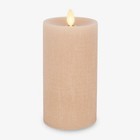 Luminara Flameless Candle LED Pillar Irish Cream Chalky Finish - Real Wax Mel...