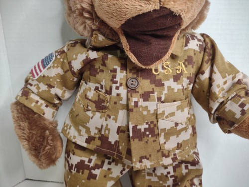 Dan Dee 15 Zoll US Militär Camouflage Braunbär Camoflauge Outfit Stofftier Plüschtier - Bild 3 von 6