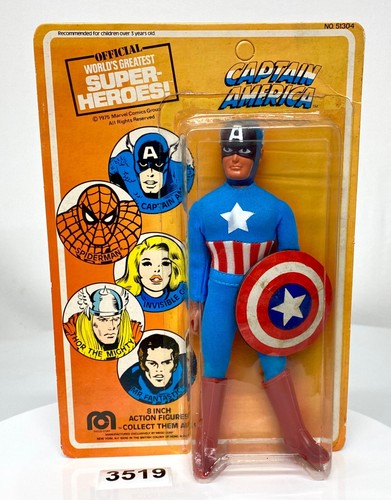 De colección Mego World's Greatest Heroes - Capitán América - 1975 - Sin usar, en caja