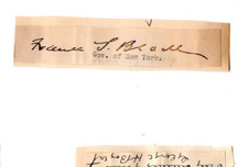 Frank Swett Black (1853–1913) Signed Clip /Autographed Governor of New York
