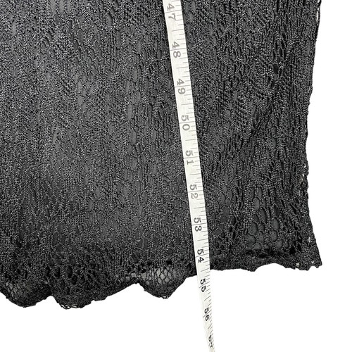 Vintage Y2K Maxi Dress Womens Small Fairy Grunge Goth Lace 90s Sheer Long Black - Picture 7 of 13
