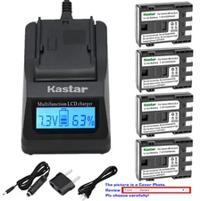 Kastar Battery LCD Fast Charger for Canon NB-2L CB-2LW Canon VIXIA HF R11 ZR400