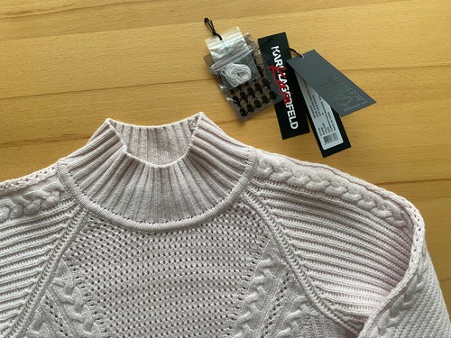 Karl Lagerfeld Strickpulli Wolle / Kaschmir Gr. M Zartrosa wie neu - Bild 5 von 8