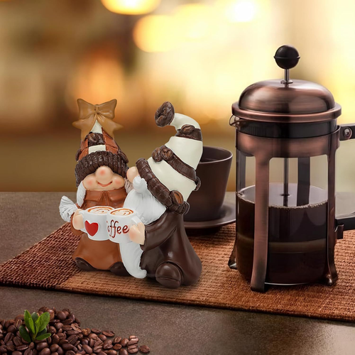Coffee Gnomes Bar Decor Accessories Spring Summer Gnome Brown - Picture 4 of 6