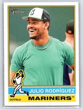 2025 Topps Heritage JULIO RODRIGUEZ Image Variation SP Seattle MARINERS #369